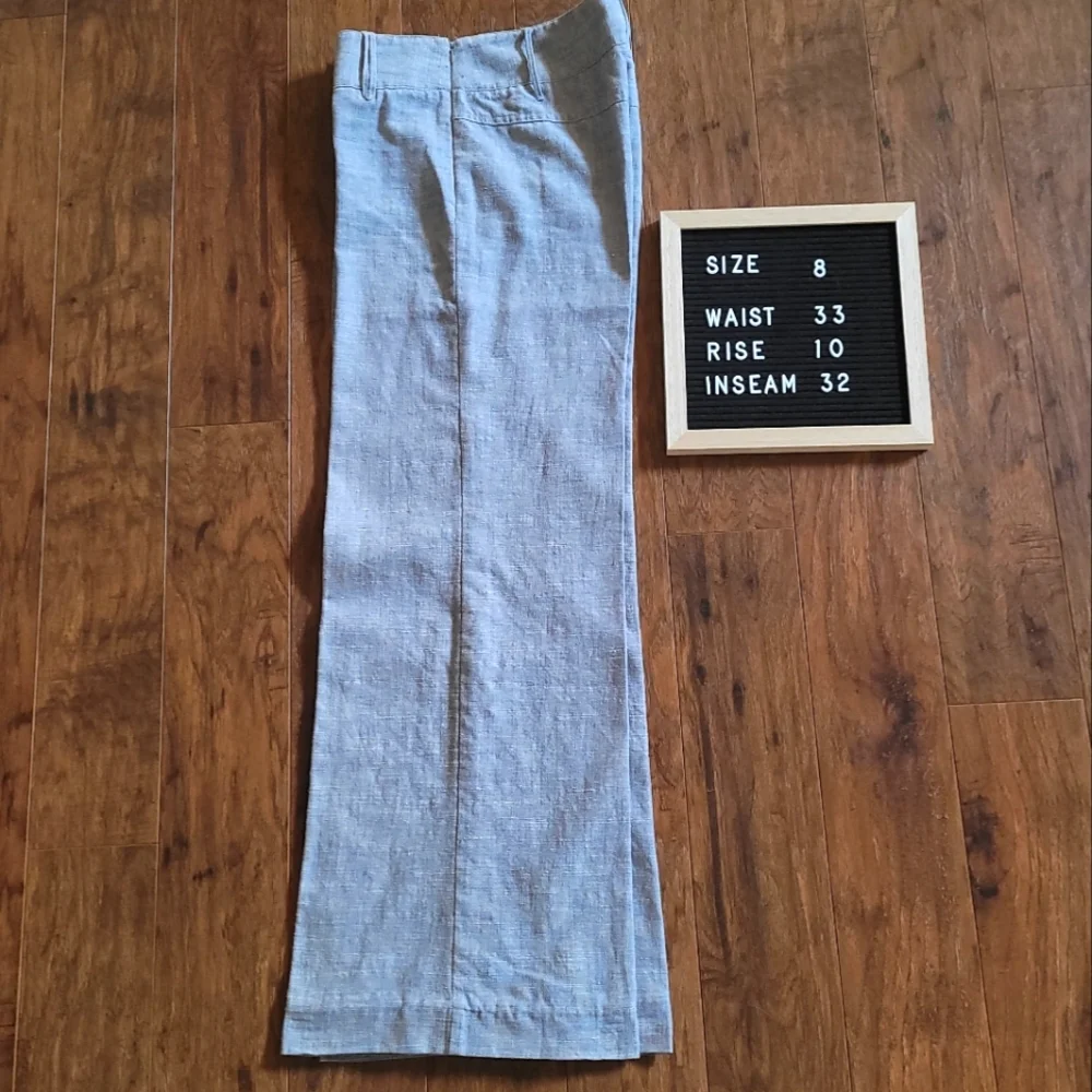 Light grey linen style dress pant - Picture 1 of 4